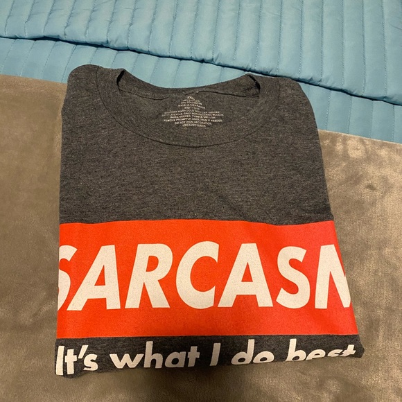 Men’s “Sarcasm” Graphic T-shirt - 2XL (WORN) - Picture 2 of 8